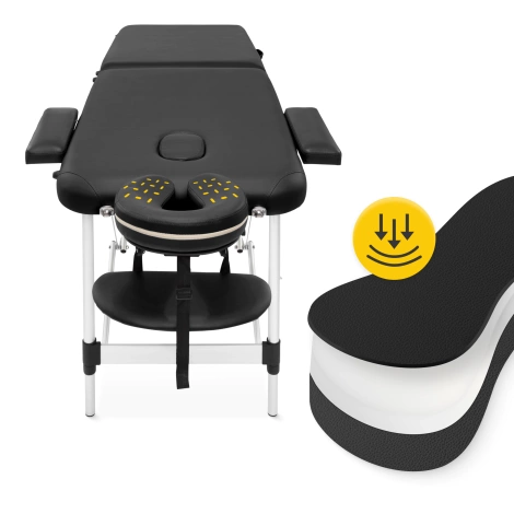 Stół do masażu aluminiowy 60 cm czarny