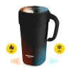 Kubek termiczny ze słomką 650 ml czarny