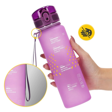 Butelka sportowa na wodę 650 ml różowa