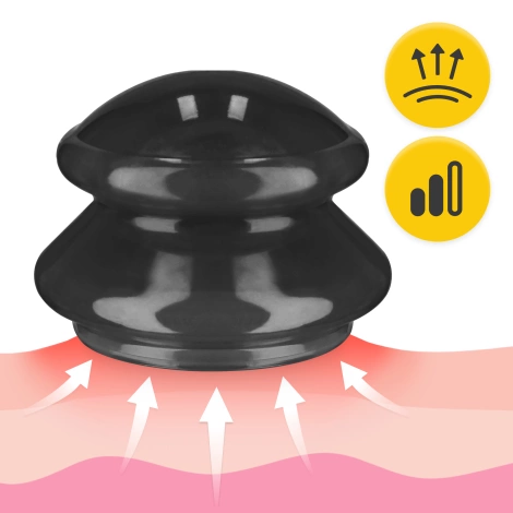 Silikonowe bańki chińskie 4 szt. MED+ czarne
