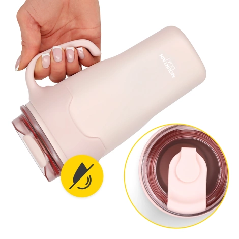 Kubek termiczny ze słomką 650 ml różowy