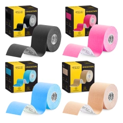 Zestaw 4 taśm do kinesiotapingu 5 cm x 5 m