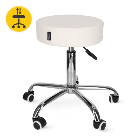 Taboret obrotowy do masażu PURE biały