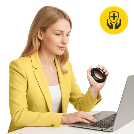 Silikonowy ściskacz do treningu dłoni czarny