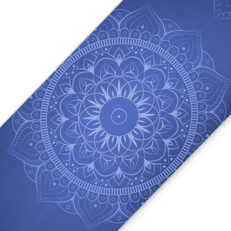 Zamszowa mata do jogi i ćwiczeń 1,5 mm niebieska