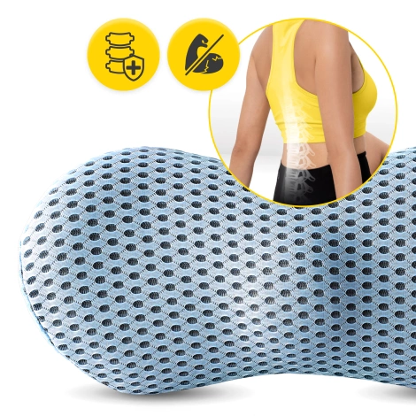 Poduszka ortopedyczna lędźwiowa do siedzenia niebieska