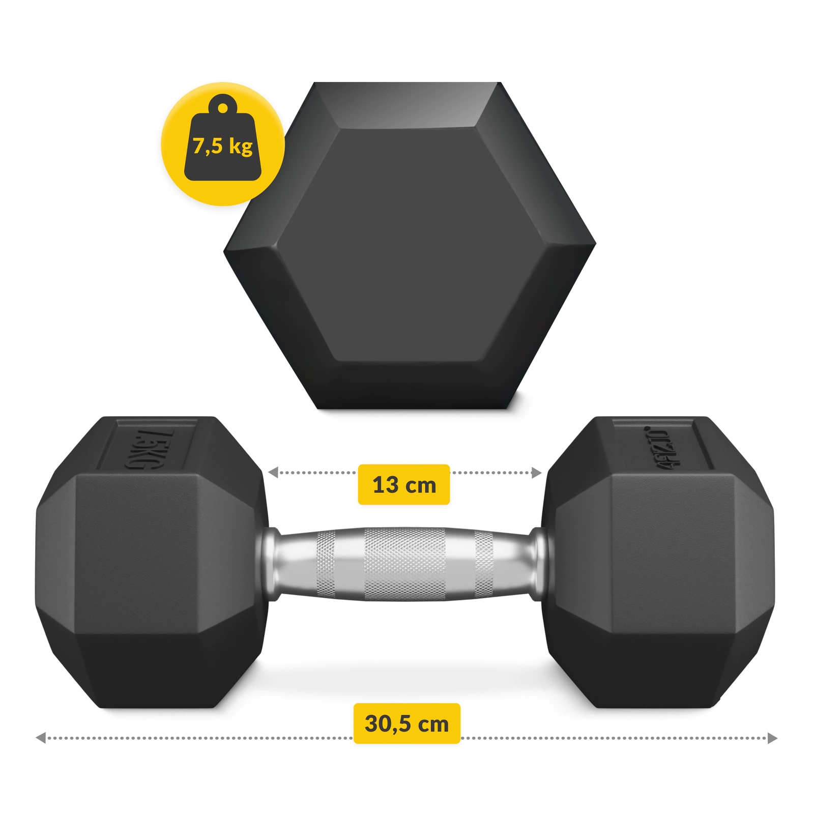 hantel hex 7,5kg