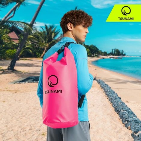 Worek wodoodporny 30 litrów TSUNAMI różowy