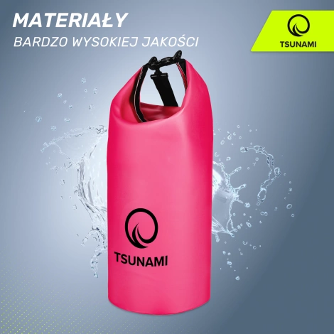 Worek wodoodporny 30 litrów TSUNAMI różowy