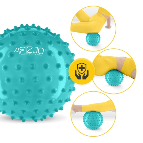 Piłka rehabilitacyjna z kolcami 20 cm miętowa