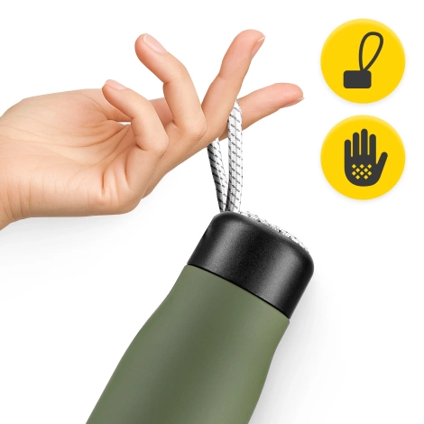 Butelka termiczna z paskiem 540 ml zielona