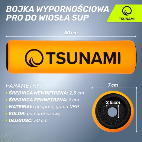 Bojka wypornościowa pływak do wiosła SUP PRO pomarańczowy