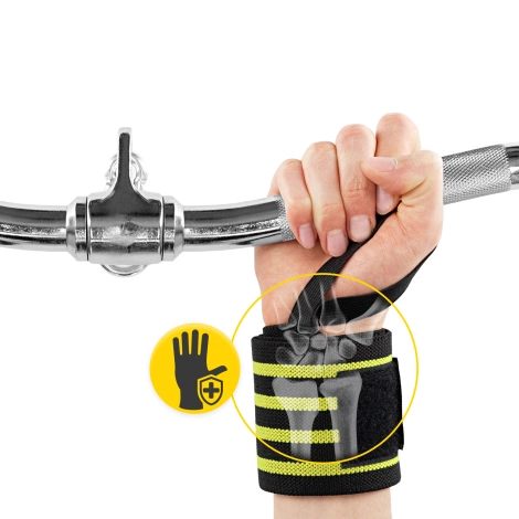 Opaski na nadgarstki 2 szt. żółte