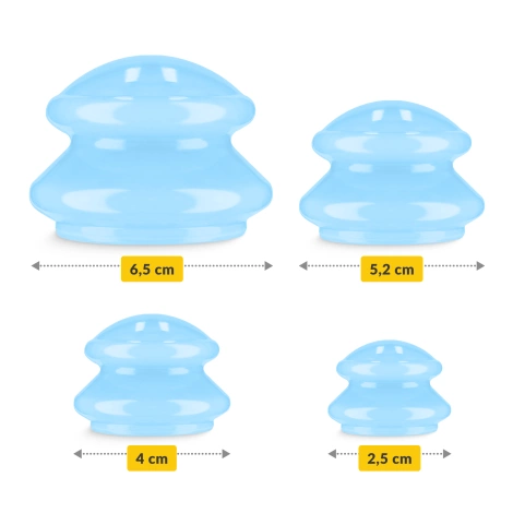 Silikonowe bańki chińskie 4 szt. MED+ niebieskie