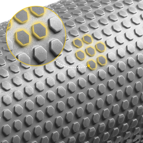 Wałek do masażu z wypustkami CARE+ 45 cm szary