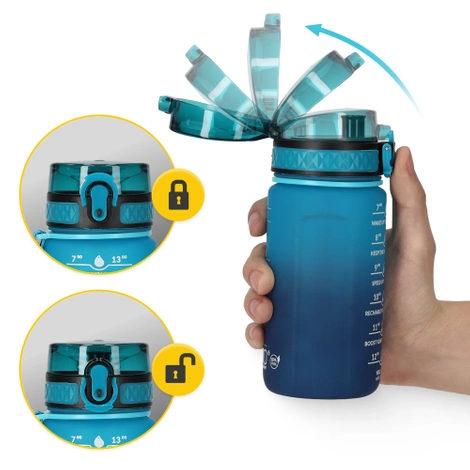 Butelka motywacyjna na wodę 0,5 L niebieska