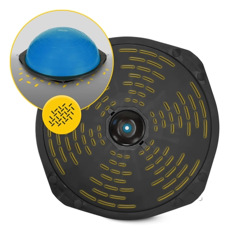 Półpiłka do balansowania równoważna z linkami niebieska