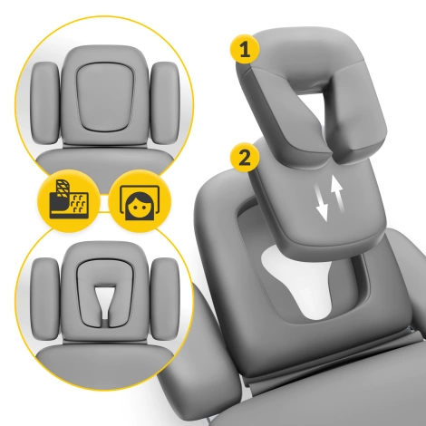 Stół do masażu i rehabilitacji elektryczny ERGO szary