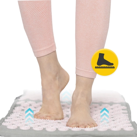 ECO Mata do akupresury z łuskami gryki i kokosem różowa