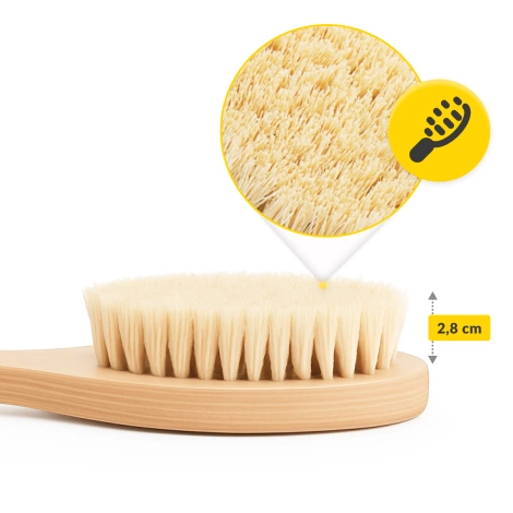 Długa szczotka do kąpieli i masażu ciała twarda