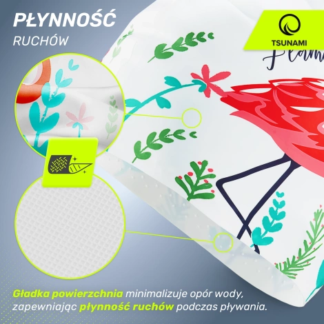 Czepek na basen damski TSUNAMI FLAMINGO