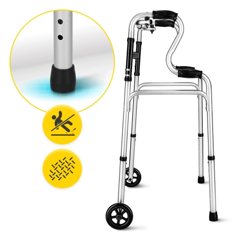 Balkonik aluminiowy dwufunkcyjny z kółkami