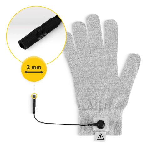 Rękawica przewodząca do elektrostymulacji dłoni