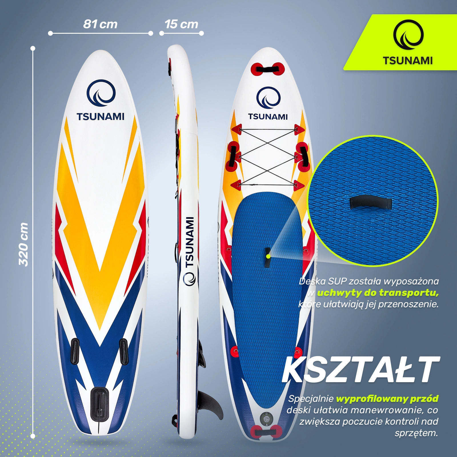 Paddleboard SUP TSUNAMI 320 cm