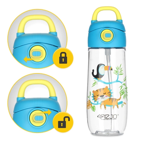 Butelka na wodę dla dzieci DŻUNGLA 550 ml