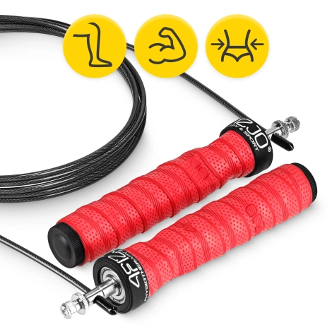 Skakanka bokserska z obciążeniem 3 m czerwona