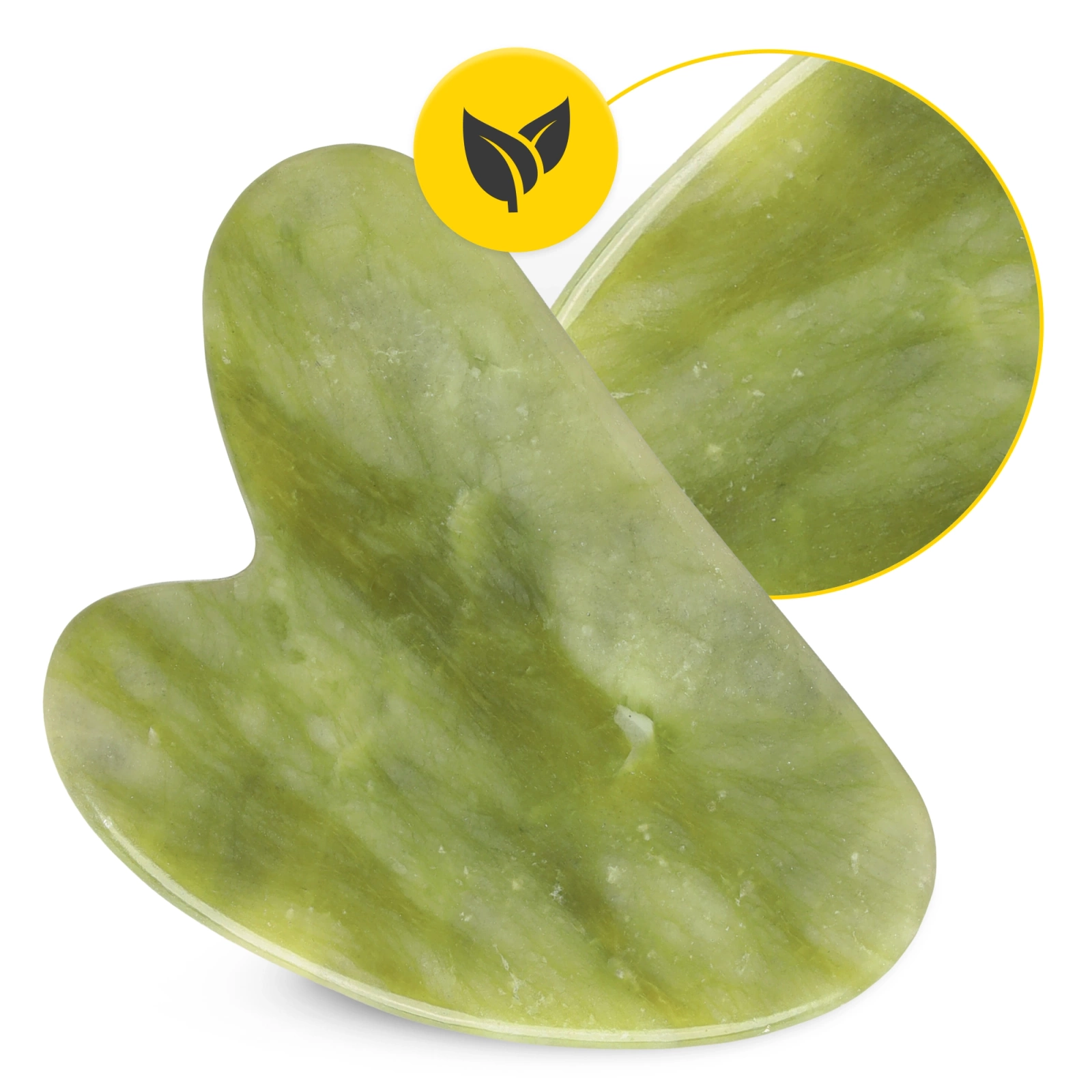 Klasyczny kamień Gua Sha z naturalnego zielonego jadeitu