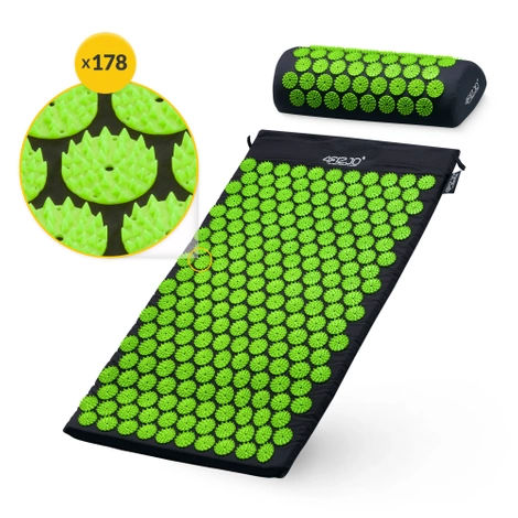 Mata do akupresury z poduszką klasyczna zielona