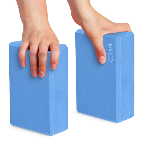 Kostka piankowa do jogi niebieska