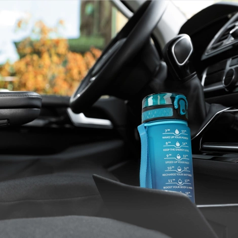 Butelka motywacyjna na wodę 0,5 L niebieska