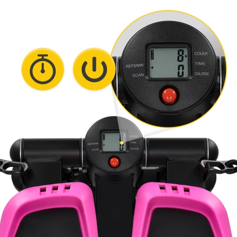 Stepper z ekspanderami różowy