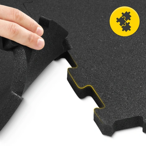 Mata ochronna gumowa na podłogę 4 szt. 48,5 x 48,5 x 2 cm