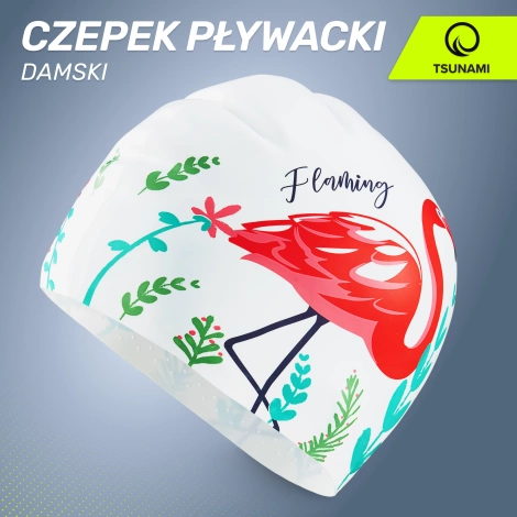 Czepek na basen damski TSUNAMI FLAMINGO