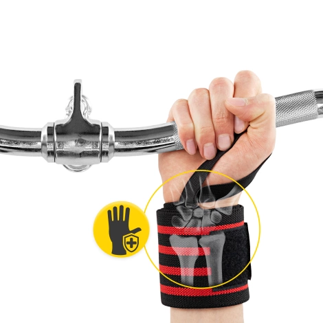 Opaski na nadgarstki 2 szt. czerwone