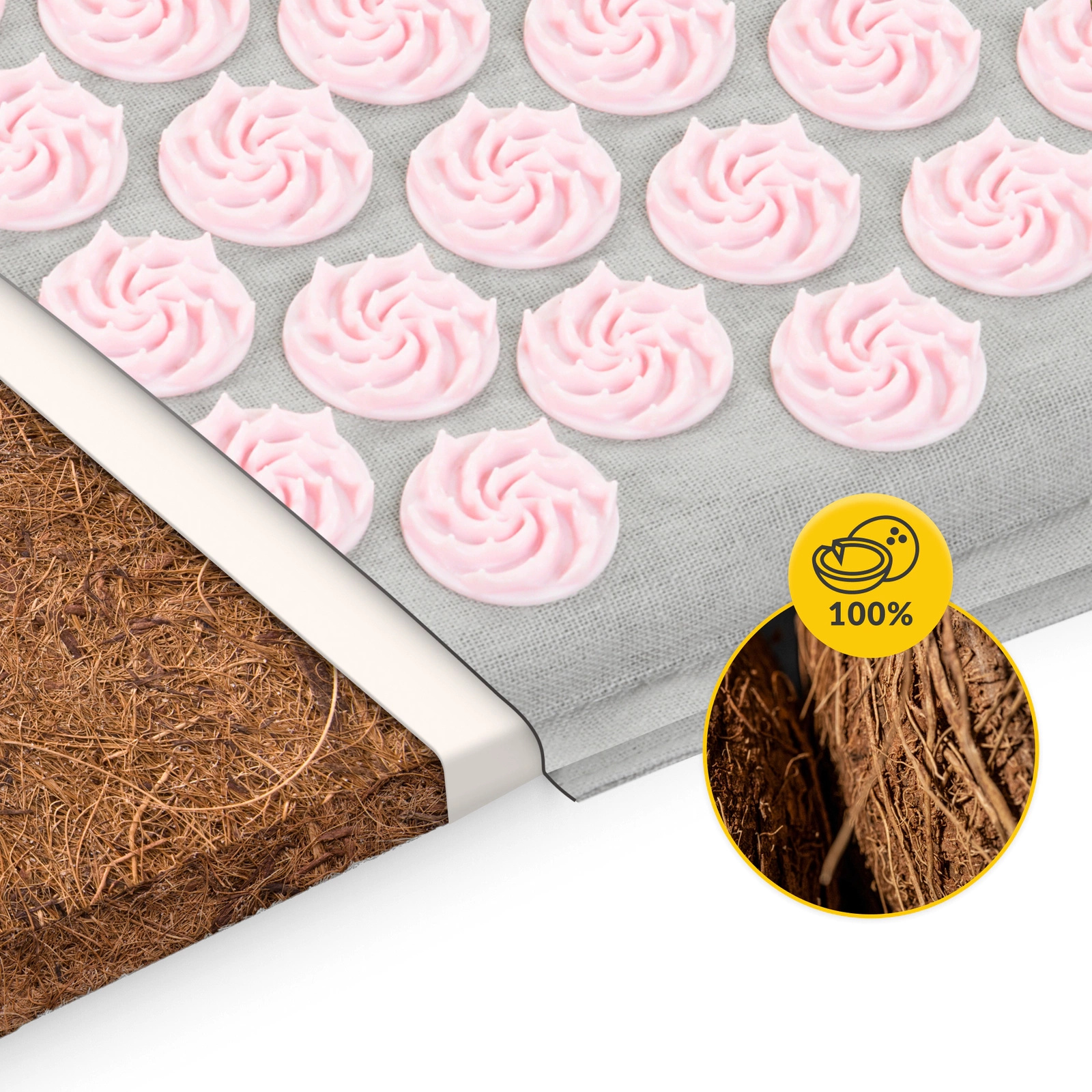 ACUPRESSURE ECO MAT SZARORÓŻOWA Maty do akupresury \ 4FIZJO ECO Maty