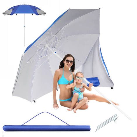 Duży parasol plażowy 2w1 220cm 4FIZJO